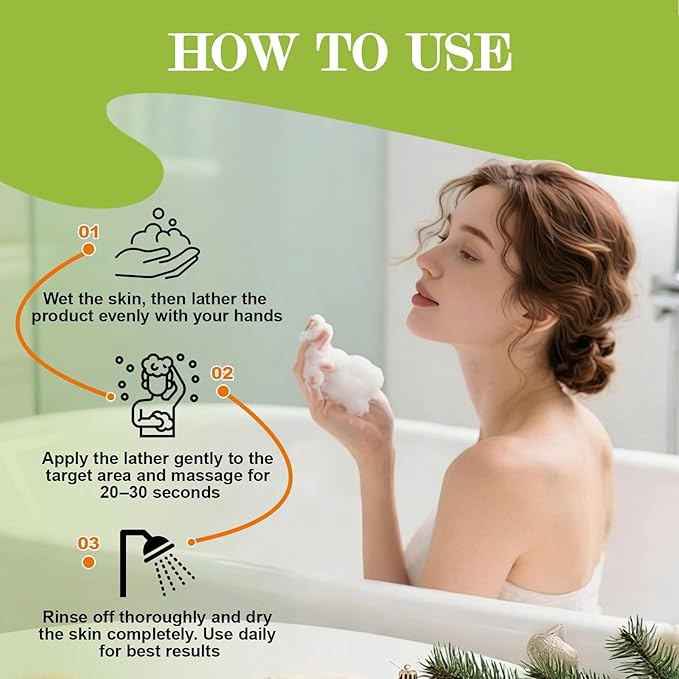 Antifungal Soap-Antibacterial Soap Bar with Tea Tree Oil- Body & Face Wash for Acne, Folliculitis, Eczema, Body Odor, Jock Itch, Athletes Foot, Ringworm & Tinea Versicolor - Gentle Exfoliating