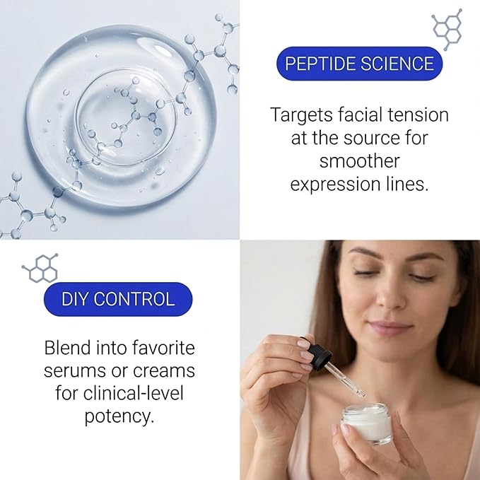 Skin Perfection Snap 8 Peptides Serum for Face - Anti Aging Peptide Serum for Fine Lines & Wrinkles - Diy Peptide Face with Hyaluronic Acid Crows Feet Diy Mix with Any Skincare 0.5oz