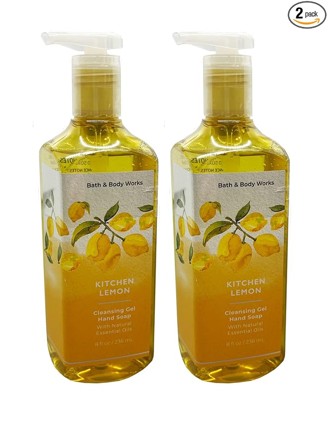 Bath & Body Works Deep Cleansing Hand Soap 2 Pack 8 oz. (Kitchen Lemon)