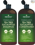 Tea Tree & Eucalyptus Shampoo and Conditioner Set – Clarifying & Scalp Care Formula with Activated Charcoal, Biotin & Keratin – Sulfate-Free, Made in USA - 16 fl oz x 2