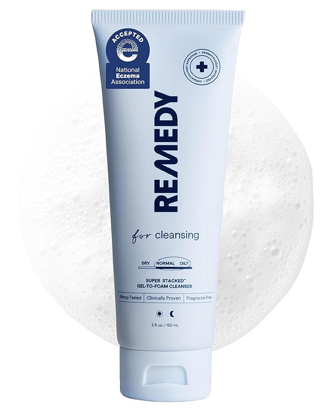 Remedy for Lightweight Cleansing | Gel to Foam Cleanser for Normal to Oily Skin | 0.5% Salicylic Acid, Ceramide NP, Niacinamide, Green Tea | By Dermatologist Dr. Shah, 5 fl. Oz