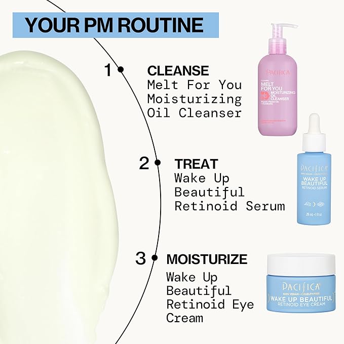 Pacifica Wake Up Beautiful Retinoid Eye Cream – Anti-Aging Under Eye Cream for Fine Lines & Wrinkles, Infused w/Retinoid, Melatonin & Mushrooms for Puffiness, Dark Circles & Eye Bags Daily Treatment