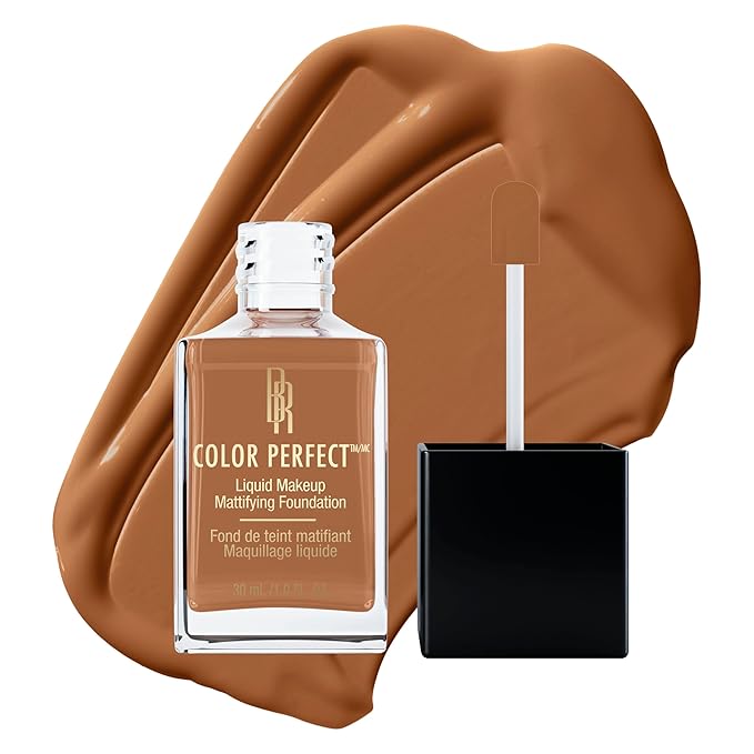 Black Radiance Color Perfect Liquid Full Coverage Foundation Makeup, Mocha Honey, 1 Ounce