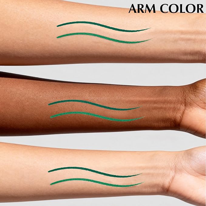 2 PCS Green Eyeliner Pencil Set, Matte Shimmer Gel Waterline Eye Liner Pen Smudge-Proof Multi-Use Colorful Eyeliner Creamy High Pigmented Long-Lasting Retractable Smooth Eye Makeup
