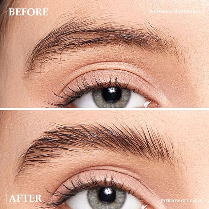 Tinted Thickening Brow Mascara,Tinted Eyebrow Gel,Waterproof, Transfer-proof, Brush to Fill in Eyebrows and Cover Gray Hairs - Cruelty Free (1Pcs #09 transparent brow glue)