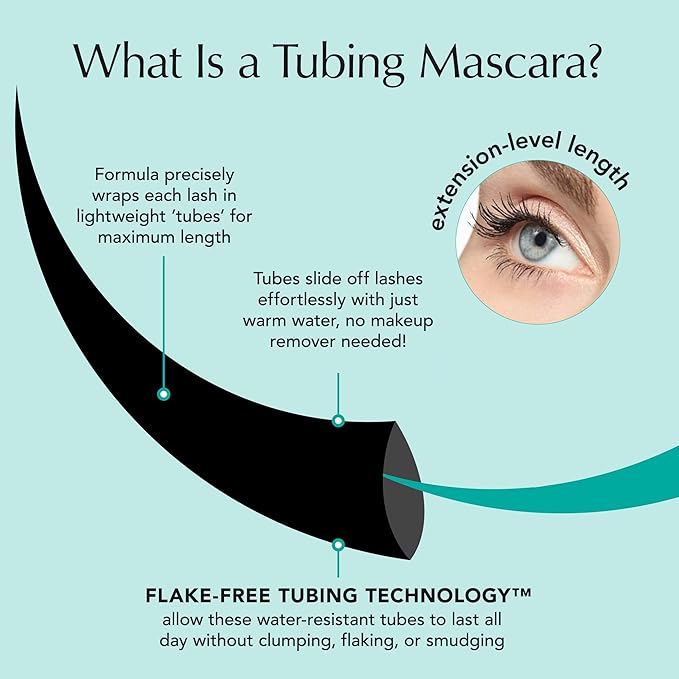Thrive Causemetics Liquid Lash Extensions Mascara, Mother's Day Makeup Gift Set, Tubing Mascara Lengthening, Volumizing, Smudge Proof, No Clumping or Flaking, Cruelty Free, Whitney (Charcoal Grey)