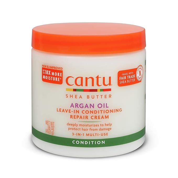 Cantu Argan Oil Leave in Conditioning Repair Cream, 16 Ounce