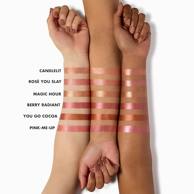 e.l.f. Halo Glow Blush Beauty Wand, Liquid Radiant Blush with Squalane, Cushion Tip Cream Blush For Luminous, Buildable Color, Vegan & Cruelty-Free Cheek Makeup, Candlelit