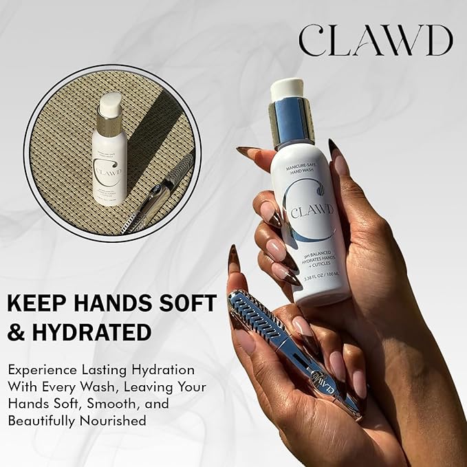 CLAWD Hand Soap for Women - Gentle Manicure-Safe Hand Wash with Moisturizing Formula - Ideal for Maintaining Manicures, Premium Hand Soap for Soft and Clean Hands | 100ml/3.38floz