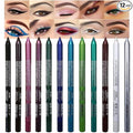 Multipack Color Eyeliner Penicls for Women with Pencil Sharper, 12 Pcs Highly Pigmented Creamy Eye Liner Pencils Set, Easy to Color, Waterproof & Long-Lasting, Professional Eye Make Up, Soft & Smooth