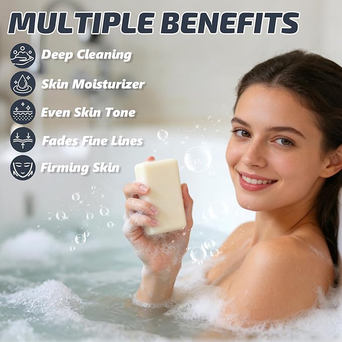Beef Tallow Soap Bar, All Natural and Organic Grass Fed Tallow Soap, Moisturizing Face & Body Wash for Dry, Itchy, Sensitive Skin, Deep Cleansing Handmade Bath Soap for Adults, Kids - 1 Pack