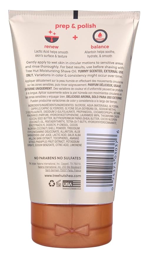 Tree Hut Coco Colada Shave Prep Polish, Gently Soothe & Prep Skin, Exfoliating Shave Essential,7 fl oz.
