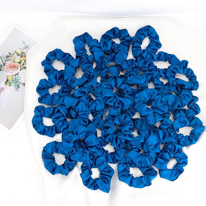 Silk Satin Scrunchies for Women Girls 36 PCS Hair Scrunchies Silk Satin Hair Ties for Thick Hair Bulk Hair Ties Hair Accessories