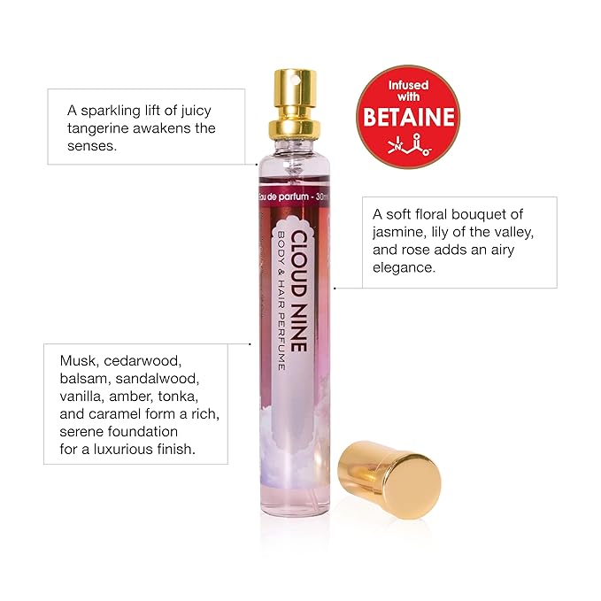 Esha Body & Hair Perfume Mist - Eau de Parfum for Women - Infused with Betaine - (CLOUD NINE)