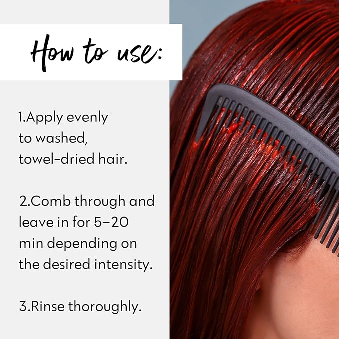 FOUR REASONS Color Mask, Red Copper (27 Colors) – Hair Gloss & Color Depositing Conditioner – Semi Permanent Hair Toner for Color-Treated Hair Color For Women – Vegan & Cruelty-Free – 6.76 fl oz