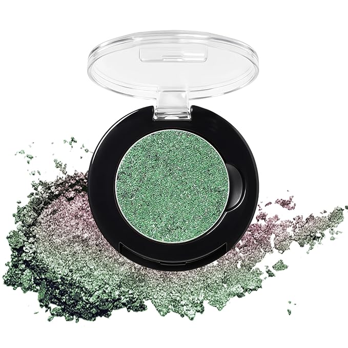 Refillable Eyeshadow Palette - Matte/Glitter/Duo-Chrome Pressed Powder & Cream Formula, Neutral/Shimmer/Smokey Multichrome, Travel-Friendly Iron Pan Refills (Chameleon, D47)