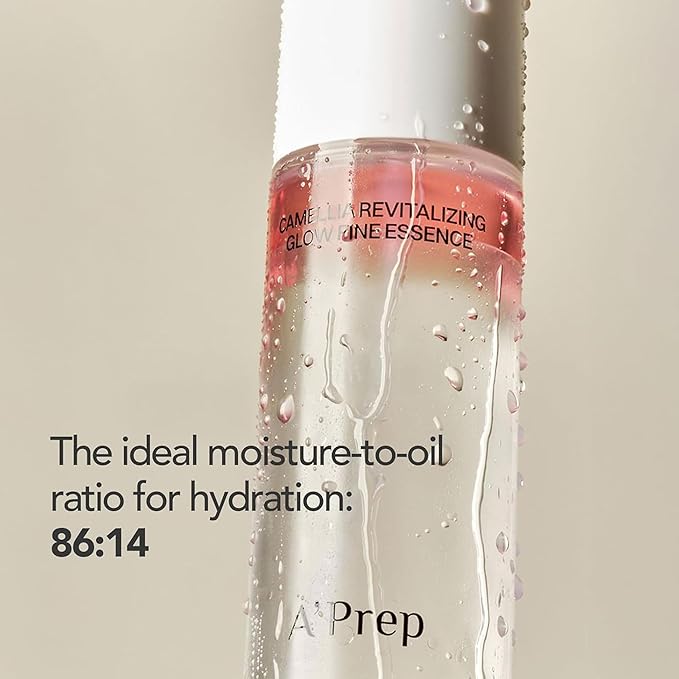 A'Prep Camellia Revitalizing Glow Fine Essence - Hydrating Facial Spray Serum & Setting Spray for Makeup with Niacinamide & Hyaluronic Acid - Korean Face Mist 80ml