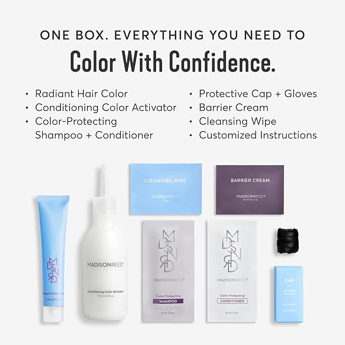 Madison Reed Radiant Hair Color Kit - 6NMG Medium Cinnamon Brown with Mahgoany Gold Tones (Firenze Brown), Dimensional Gray Hair Blending Permanent Hair Dye, PPD-Free & Ammonia-Free, 1 Pack