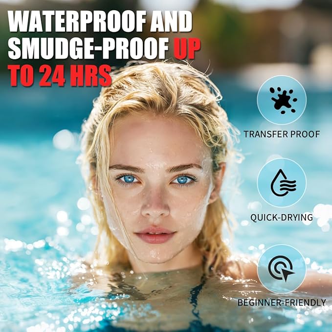 W3W Microblading Eyebrow Pencils For Women - Eyebrow Pen with 4-Fork-Tip Waterproof Brow Pencil Create Natural Hair-Like Brows, Last All Day, Microblading Eyebrow Pen, Dark Brown