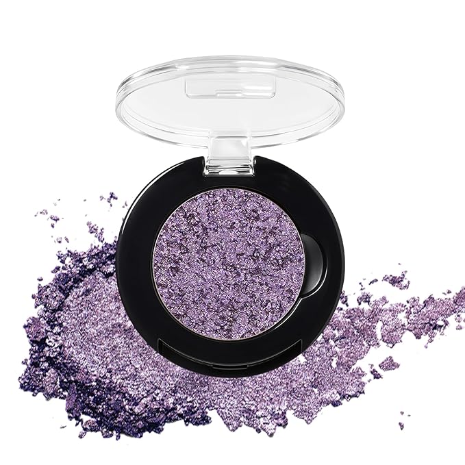 Refillable Eyeshadow Palette - Matte/Glitter/Duo-Chrome Pressed Powder & Cream Formula, Neutral/Shimmer/Smokey Multichrome, Travel-Friendly Iron Pan Refills (Glitter, D79)
