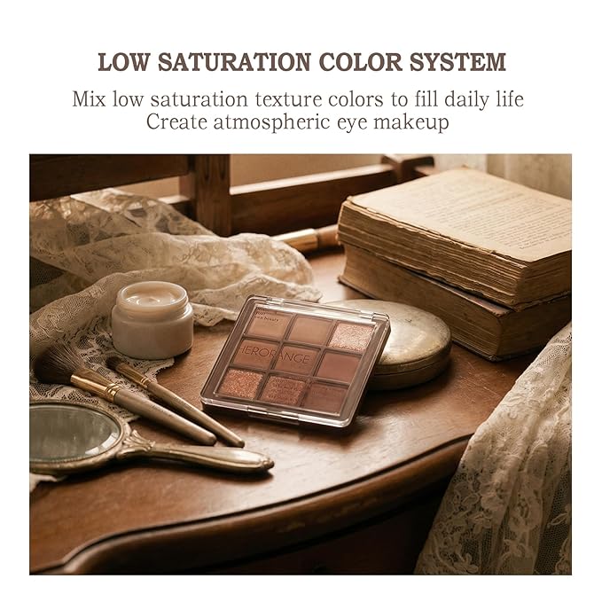 Nude Eyeshadow Palette, Color Eyeshadow Palette, Highly Pigmented, Blendable for Vibrant Everyday Looks Smokey Eyes,Neutral to Warm Tones, Versatile Matte Shimmer Shades (HER Chocolate)