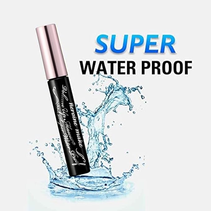 HEROINE MAKE by KISSME Volumizing Mascara Waterproof & Curvy Brush for Eye Makeup | Waterproof Mascara Volume & Length by Defining Fiber for Long-lasting Natural Eyelash Look, from Japan, Black, 1 EA