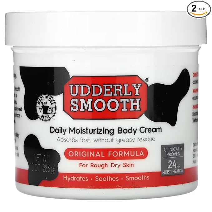 Udderly Smooth Body Cream Skin Moisturizer, 10 Ounce (Pack of 2)