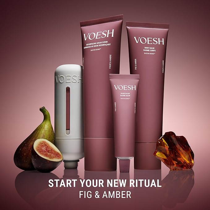 VOESH Resurfacing Sugar Scrub - Fig & Amber, Sugar Body Scrub, K-Beauty Korean Skincare for the Body