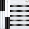 Nuanchu 200 Pcs 10 ml Lip Gloss Tubes Bulk Empty Plastic Lip Gloss Containers Clear Tubes Refillable Balm with Wand and Rubber Inserts Containers Bottles for DIY Makeup Travel (Black)