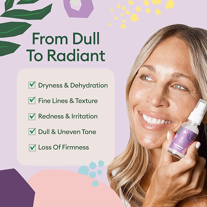 Luma & Leaf HydroRescue Beta Glucan Serum for Face - Mushroom Skin Barrier Repair Serum with Hyaluronic Acid, Passionfruit Oil - Hydrating Face Serum for Dry Sensitive Skin, Clean Beauty Skincare 1oz