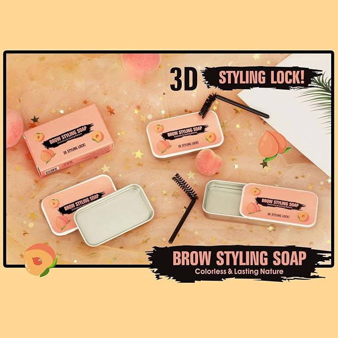 Clear And Transparent Brow Styling Soap Natural Looking Long Lasting And Easy To Use For Perfectly Proportioned Brows X Candy (Pink, One Size)