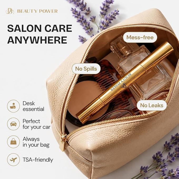 Beauty Power Nail Oil Cuticle Pen - Lavender - Nail Strengthener & Growth Serum with Vitamin A, D, E, B5, Grapeseed & Natural Oils - Repair for Brittle, Peeling, Thin Nails - Gift Idea