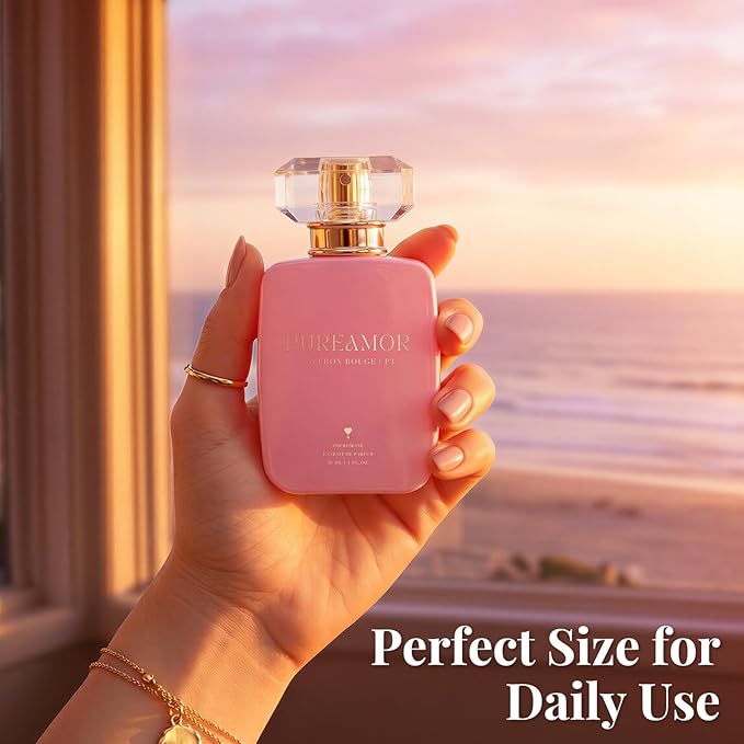 PUREAMOR Pheromone Perfume for Women, Saffron Rouge Extrait de Parfum - Long Lasting Warm Spicy Scent, 30% High Concentration, Full Size Fragrance Spray, 1.0 oz / 30 ml