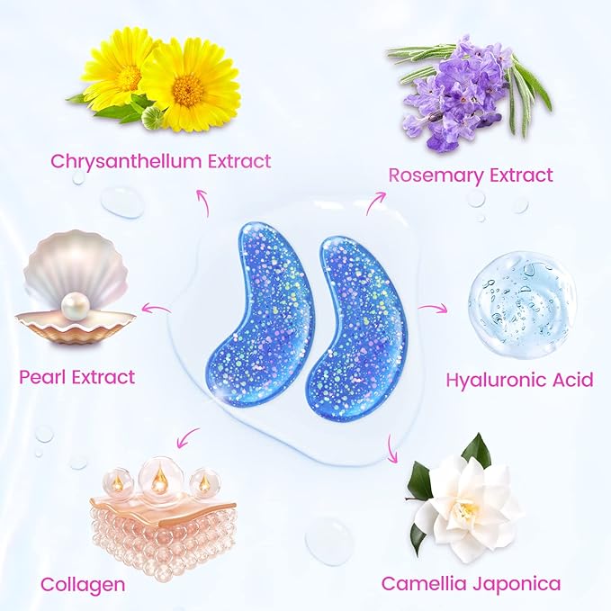 Onespring Under Eye Patches (32 Pairs) - Collagen-Infused, Anti-Puffiness & Dark Circle Treatment - Luxurious Skincare for Under Eye Bags & Fine Lines, Gifts for Women