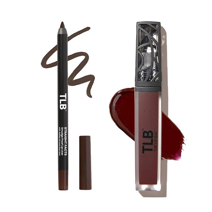 The Lip Bar Rebel Liquid Matte Lipstick + Straight Facts Lip Liner