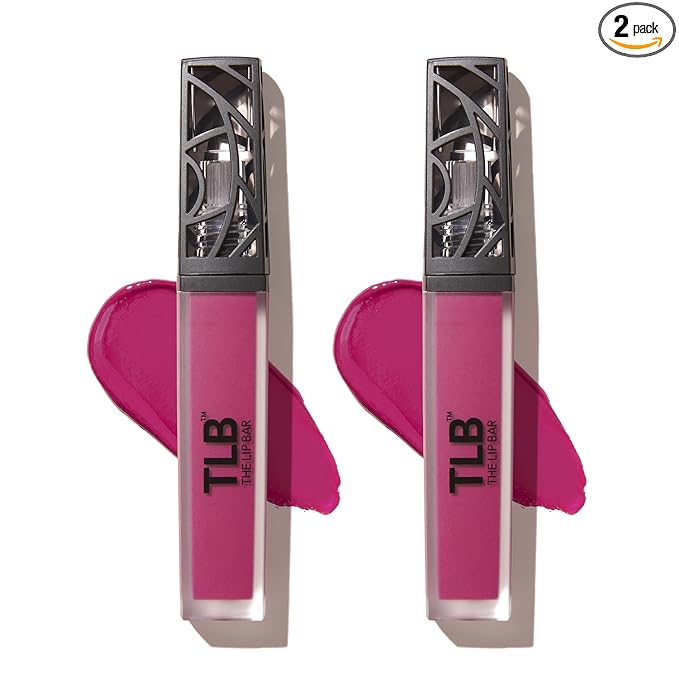 The Lip Bar - Nonstop Liquid Matte Lipstick, Fuchsia - Playmate (AKA Big Gretch) Electric Pink - Long Lasting - Jojoba Oil & Vitamin E - Vegan & Cruelty Free - Makeup - .24 fl oz - 2 Pack