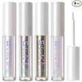 Erinde 4PCS Liquid Glitter Eyeshadow Eyeliner Makeup, Shimmer Metallic Eye Liner, Long Wearing Waterproof, Twinkle Under Eye Shadow, Loose Glue for Crystals Eye Makeup