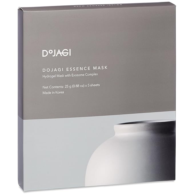 Hydrogel Sheet Mask with Exosome Complex, Intensive Hydration & Firming Facial Mask, Cooling Soothing Korean Skincare, 25g x 5 Sheets