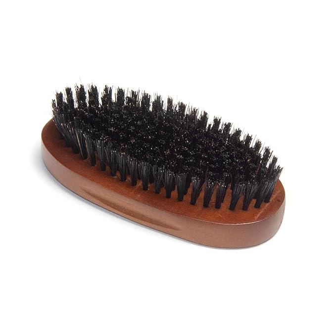 Diane Reinforced Boar Bristle Military Wave Brush for Men and Barbers – Medium Bristles for Thick and Curly Hair – Use for Detangling, Smoothing, Wave Styles, Restore Shine and Texture