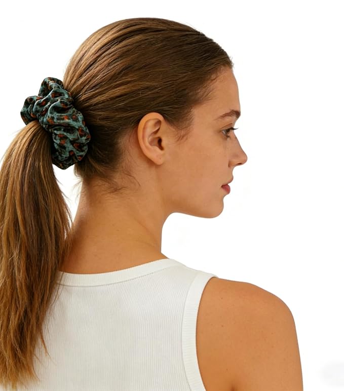Leopard Scrunchie Elastic Satin Silk Hair Accessories Cheetah Headdress for Women Girls