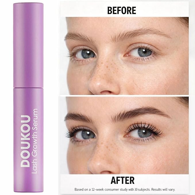 2PC Lashes Serum for Eyelash Eyebrow Growth, Gentle Natural Vegan Enhancing Treatment Nourishing Conditioning Formula, Longer Thicker Fuller Natural Eyelashes & Eyebrow, 5ml x 2