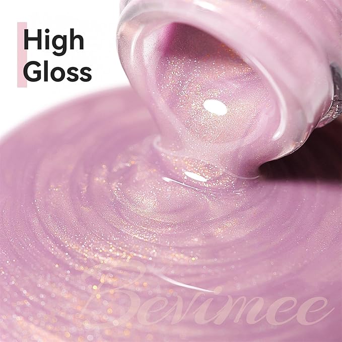 Cat Eye Gel Nail Polish Sheer Pink Purple Glass Jelly Magnetic Nail Polish Gel Shimmer Glitter Gloss Shine Holographic Translucent Color for Nail Art Manicure DIY at Home 12ml