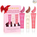 KIMUSE 3 Pack Tinted Lip Butter Hydration Balm, Hydrating Lip Treatment with Hyaluronic Acid & Vitamin E, Tinted Lip Balm for Instant Moisture, Shine & Hydration, Supple Lips, Vegan & Cruelty-Free