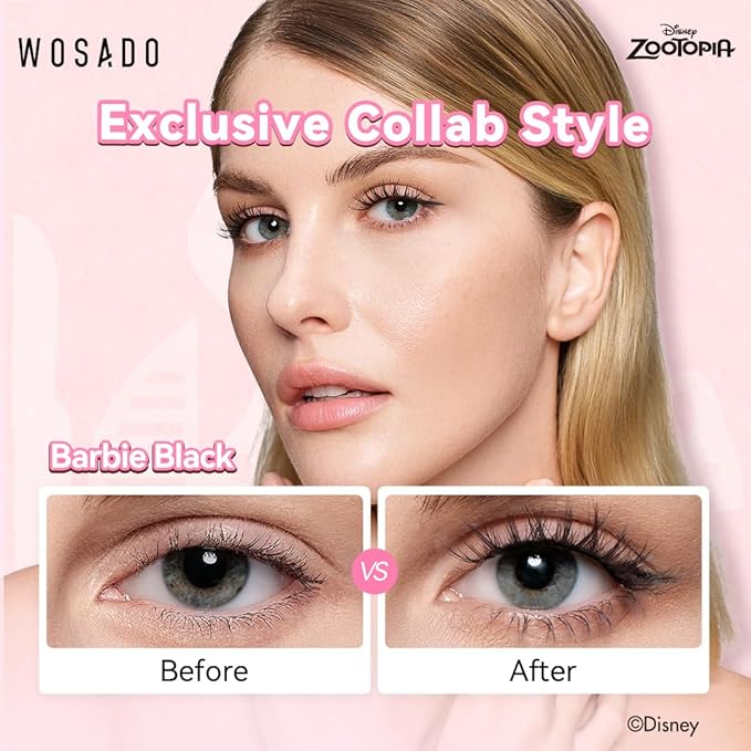 WOSADO×Zootopia1 Bag Gift Set, Daisney [Gazelle] 21.5mm Soft Magnetic Eyelashes Kit with Applicator, Reusable Glue-free Wispy Magnetic Lashes, Cruelty-free False Lashes, Waterproof, for Makeup