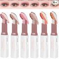 6 Pcs Shimmery Eyeshadow Stick Two Color Eye Glitter Shadow Pencils with Waterproof and Retractable Eye Shadow for Glitter Makeup(Two-Color)