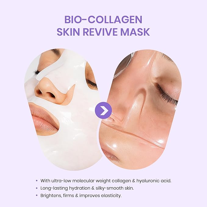 Deep Collagen Overnight Face Mask | Hydrating Anti Aging Gel Mask for Fine Lines Wrinkles & Firming | Pore Tightening Moisturizing Facial Treatment for All Skin Types