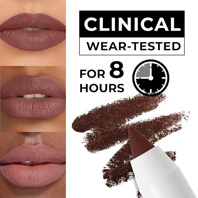 Lamel Gel Lip Liner Pencil - Spicy Nude - 2-in-1 Waterproof Lip Liner - 8-Hour Wear, Creamy Texture, Sharpenable, High Pigment - Provides Smooth Finish or Full Coverage - N.412