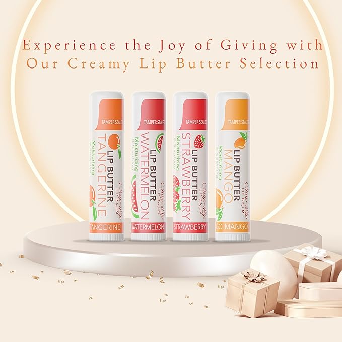 CHAP-LIP Original Lip Balm Hydrating Bulk Chap Stick with Fruit Flavors, Coconut Oil, Cocoa Butter - Christmas Gift Stocking Stuffers Lip Therapy Pack for Men and Women - Made in USA, 24 Pack x 12 Box
