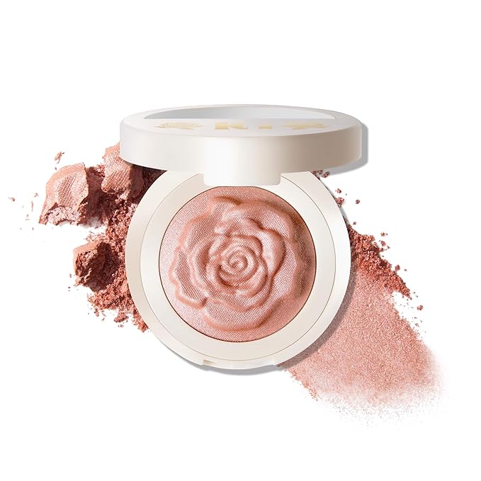 LAURA GELLER NEW YORK Baked Blush-n-Brighten for Mature Skin - 00 In Bloom - Powder Blush Won't Settle into Fine Lines - Buildable Natural Finish – Longlasting Formula - Made in Italy