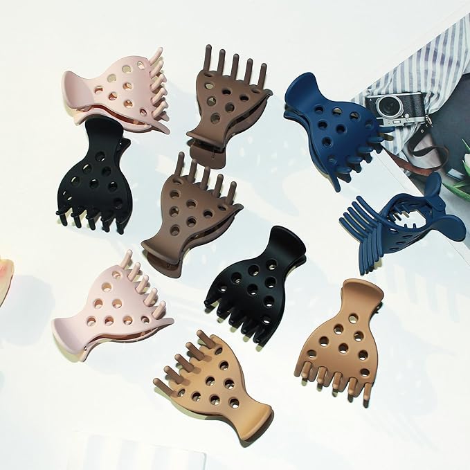10 PCS Hair Volume Clip for Thick Hair, Root Clips for Curly Hair Volume,Matte Claw Clips for Women Root Lifting for Curl